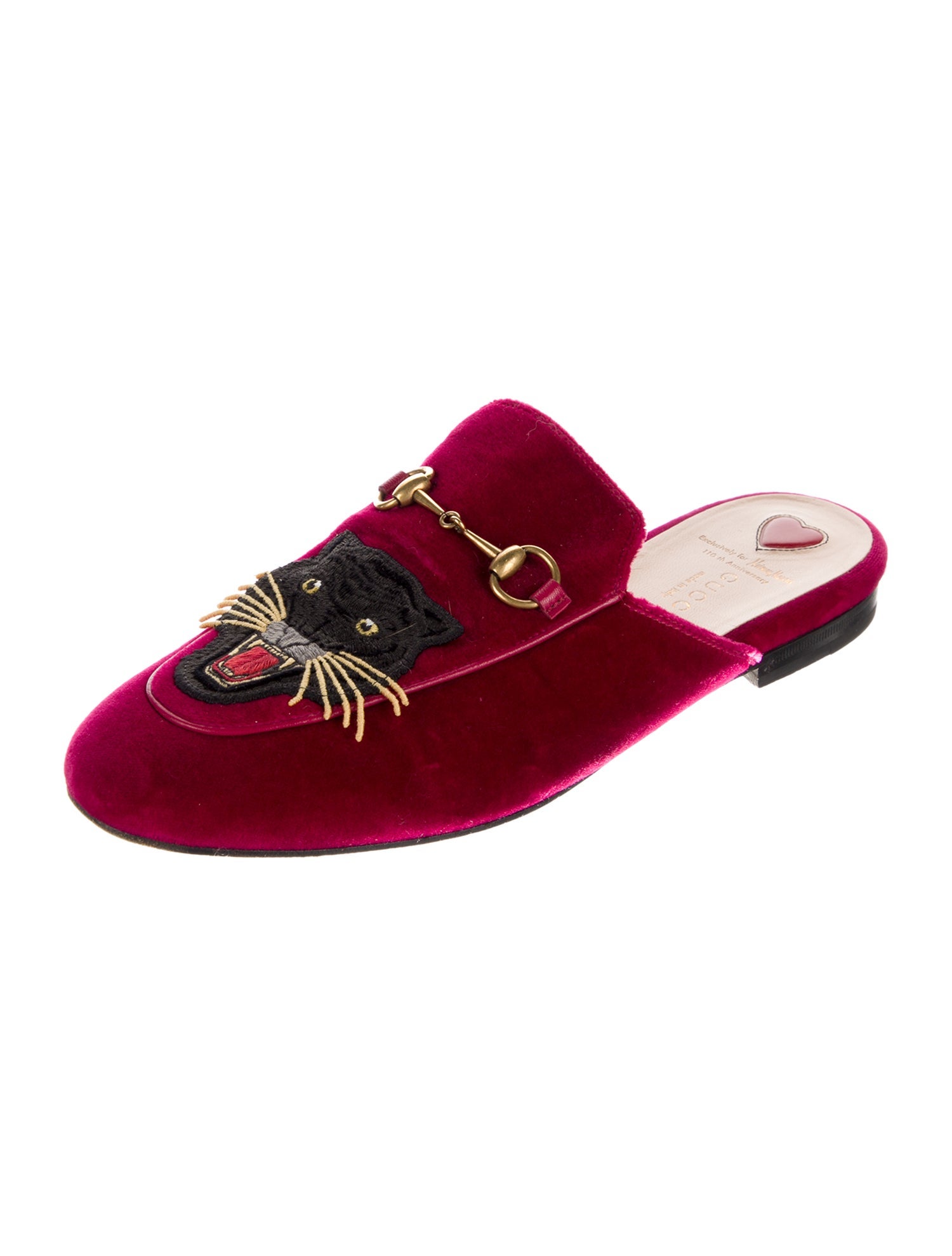 Gucci 1955 Horsebit Accent Velvet Mules