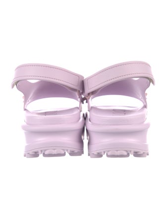 Gucci Horsebit Accent Rubber Slingback Sandals