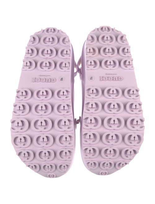 Gucci Horsebit Accent Rubber Slingback Sandals