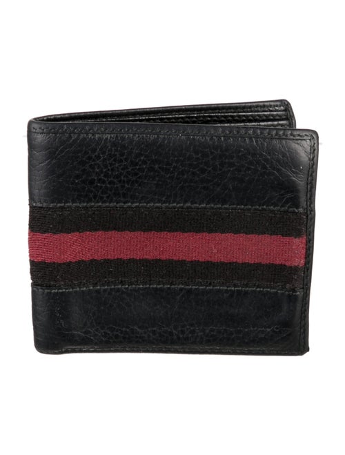 Gucci Web Accent Leather Bifold Wallet
