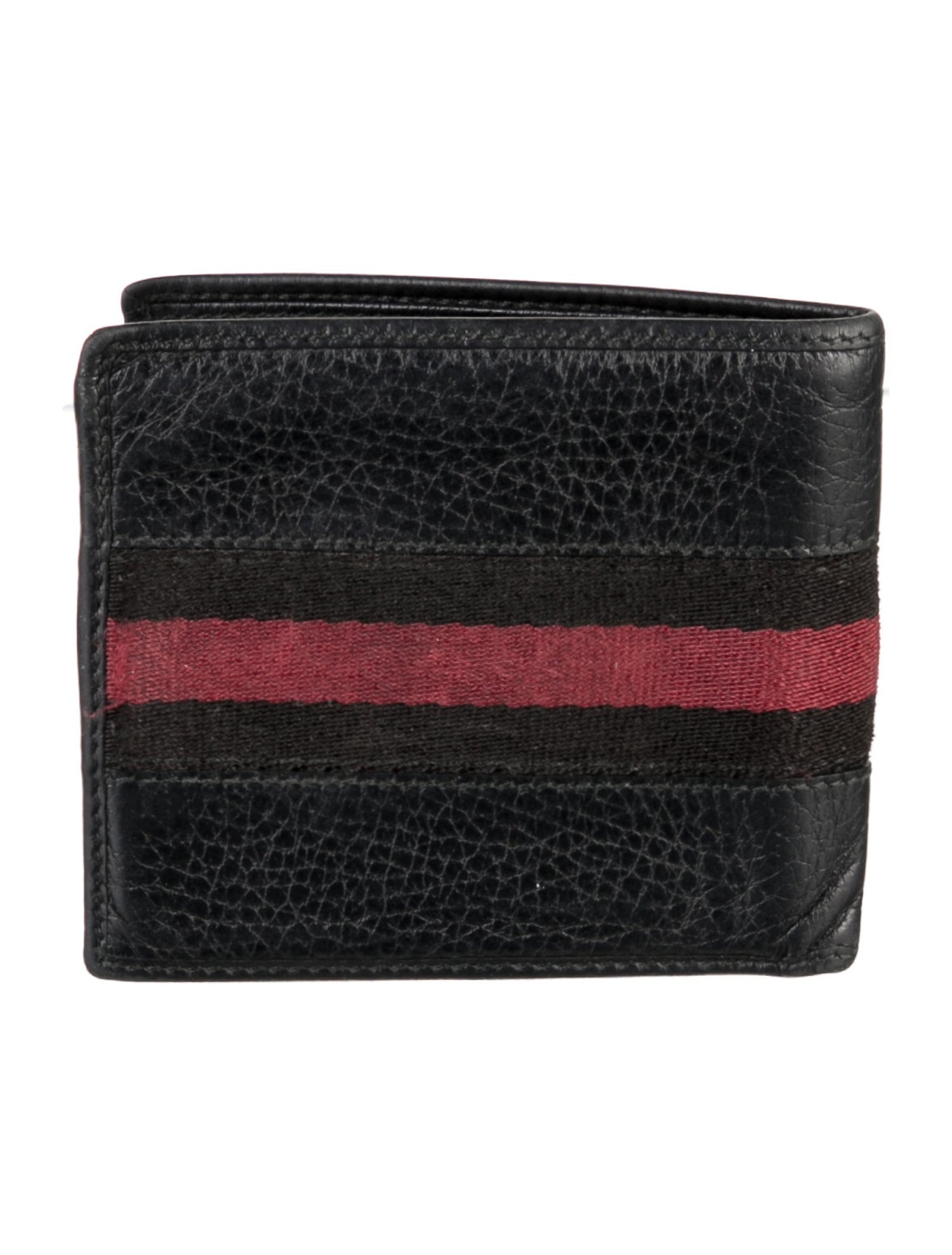 Gucci Web Accent Leather Bifold Wallet
