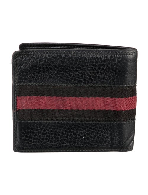 Gucci Web Accent Leather Bifold Wallet