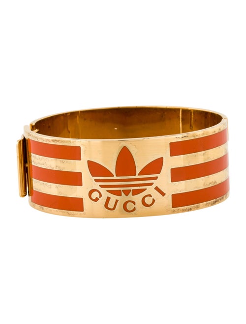 Gucci x Adidas Enamel Striped Bangle Bracelet