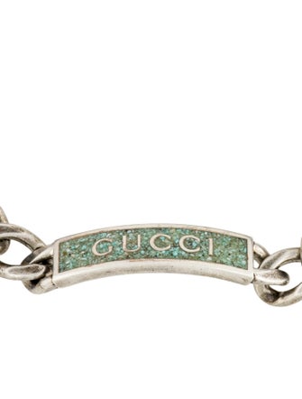 Gucci Enamel Logo ID Link Bracelet
