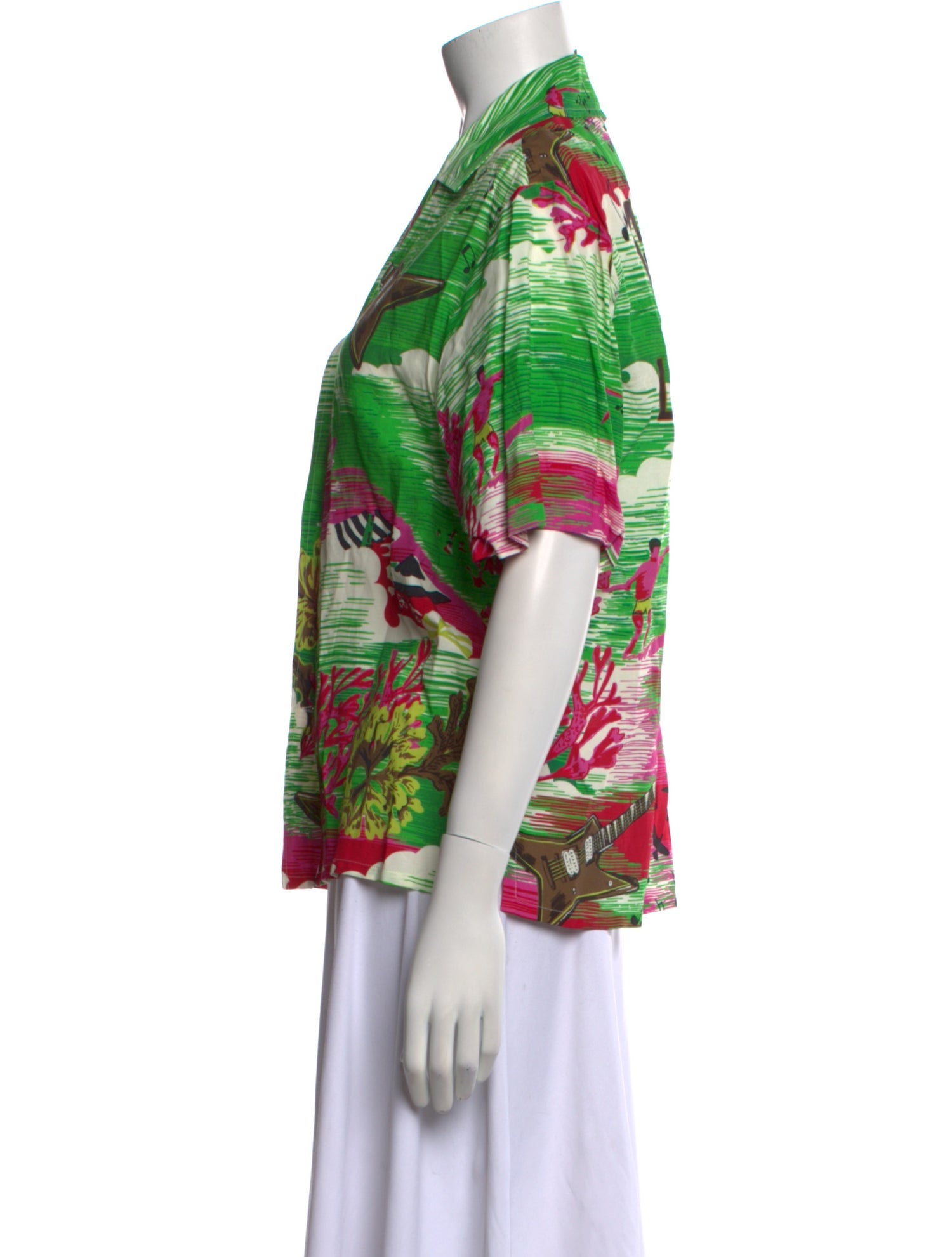 Gucci 2025 Music Ocean Button-Up Top