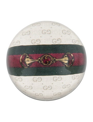 Gucci Decorative Accents Web & Interlocking G Horsebit Paperweight