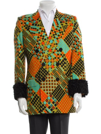 Gucci 2016 Houndstooth Print Blazer