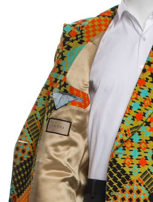 Gucci 2016 Houndstooth Print Blazer