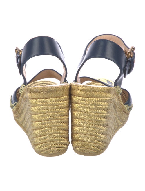 Gucci Double G Logo Leather Espadrilles