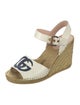 Gucci Double G Logo Leather Espadrilles