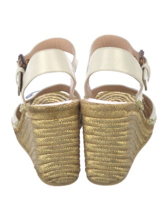 Gucci Double G Logo Leather Espadrilles