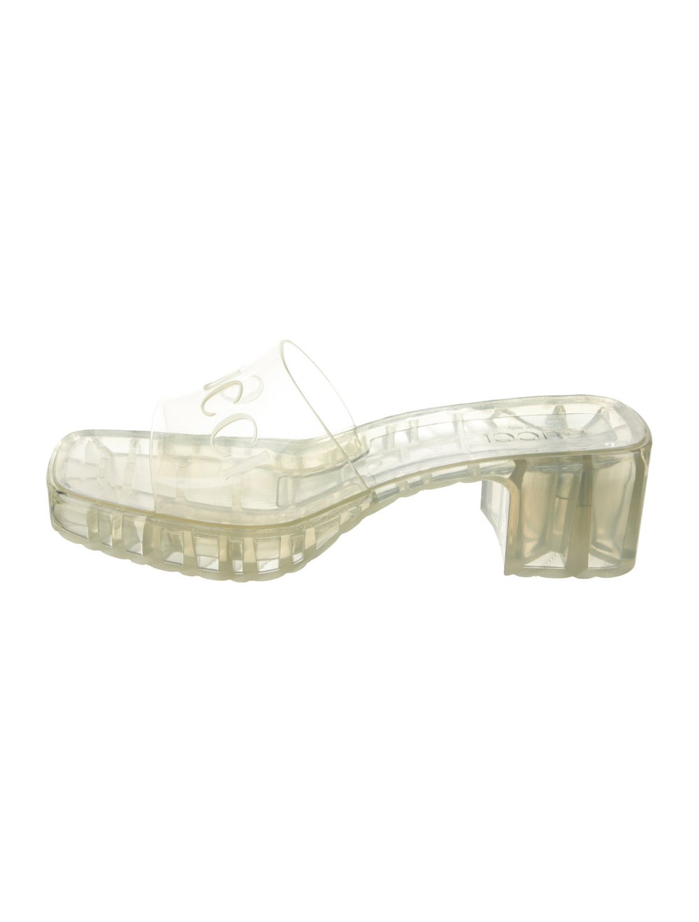 Gucci PVC Slides Clear Platform - image 1