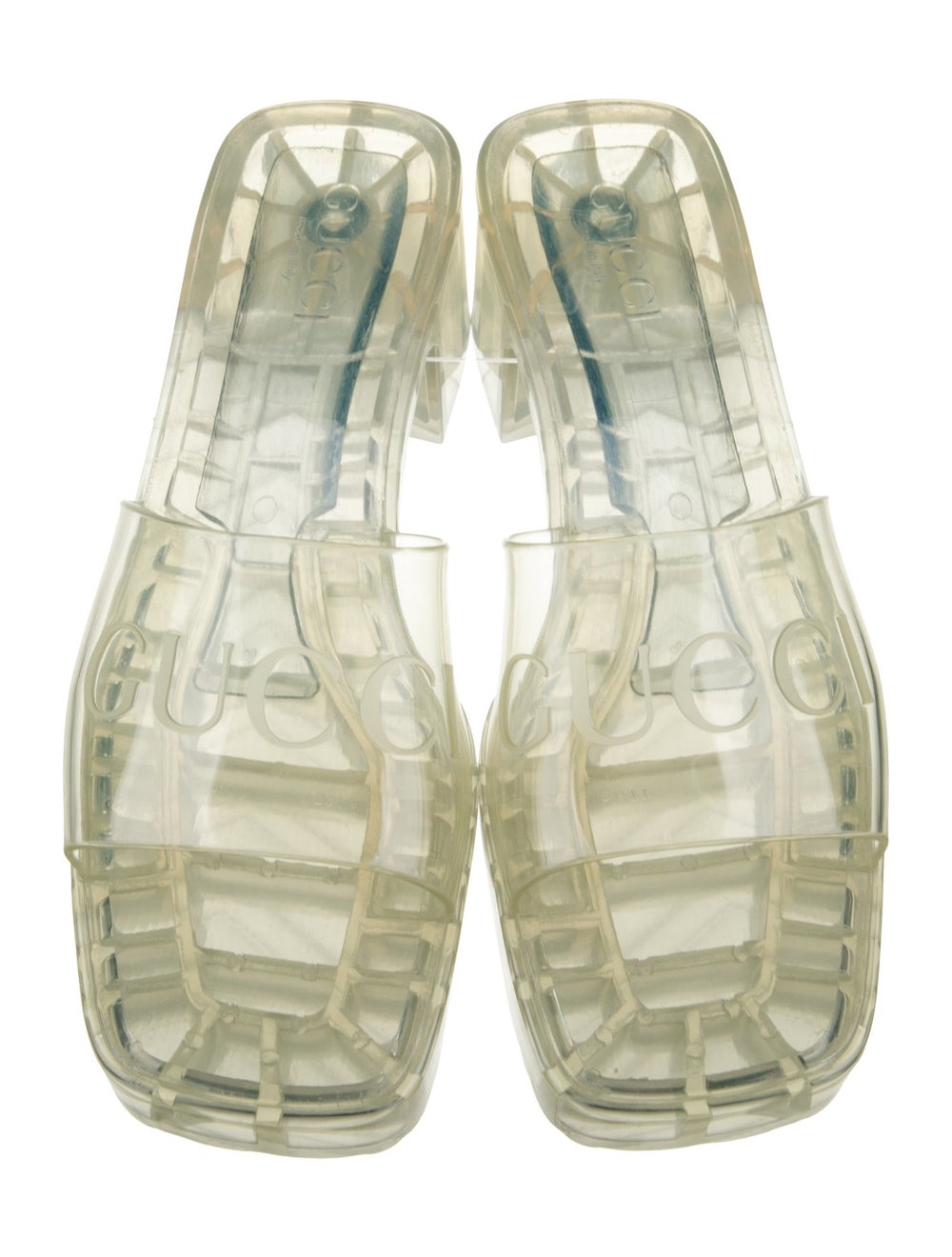 Gucci PVC Slides Clear Platform - image 3