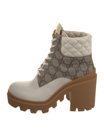 Gucci Printed Combat Boots