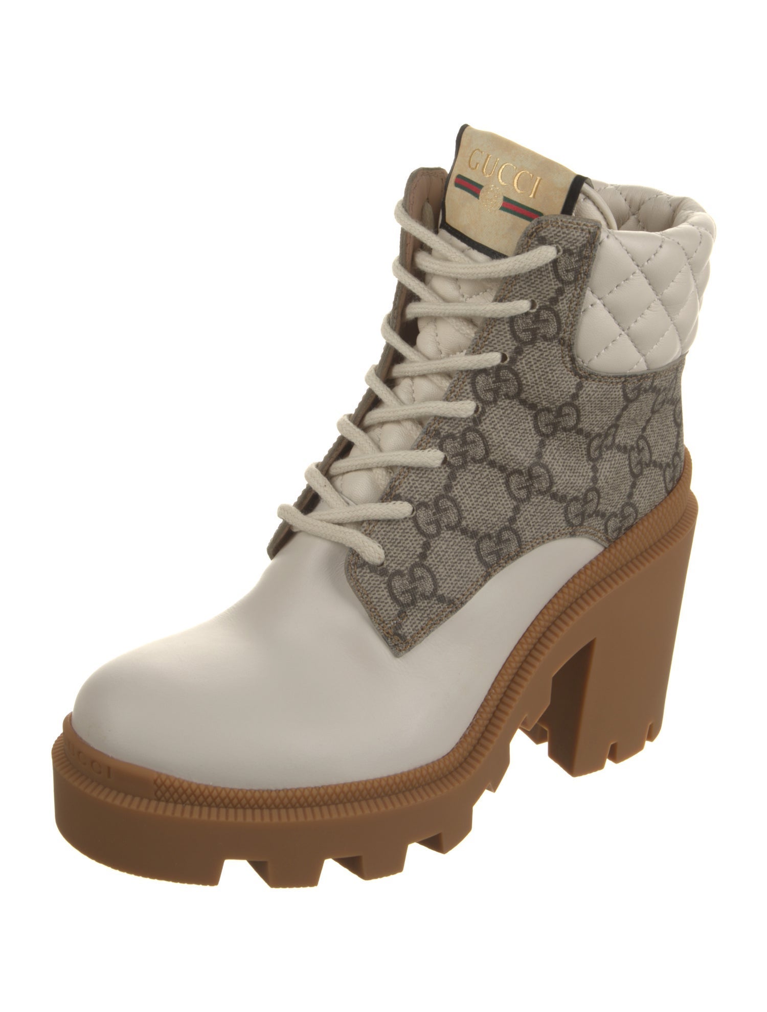 Gucci Printed Combat Boots