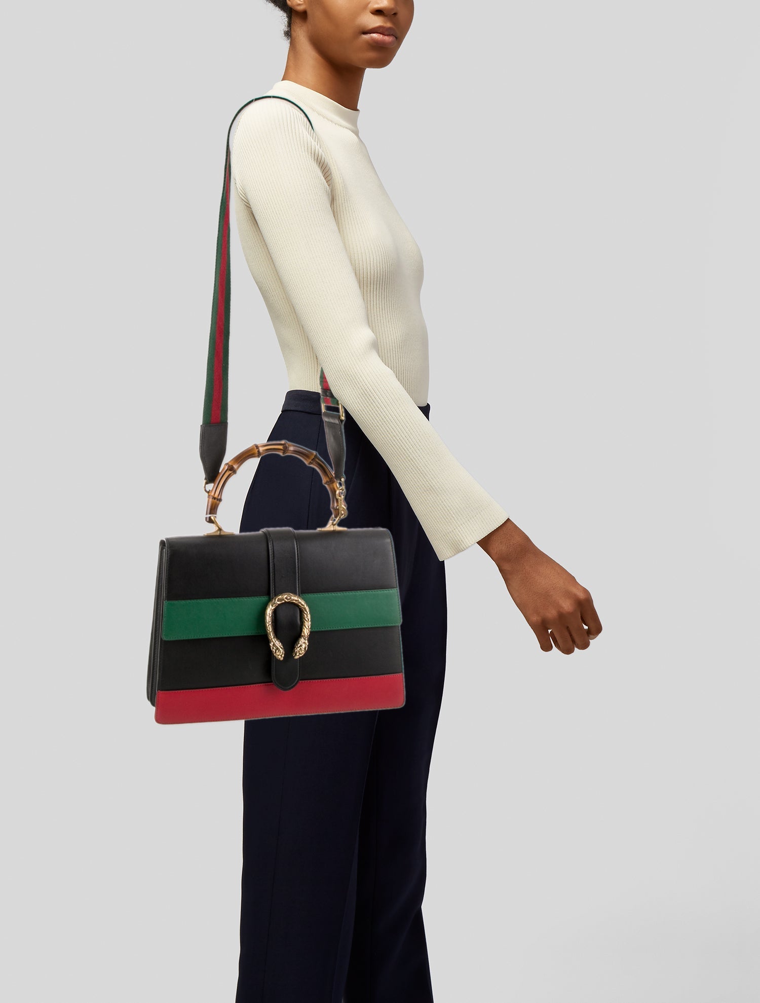 Gucci Leather Top Handle Bag