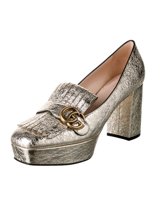Gucci Double G Logo Leather Pumps
