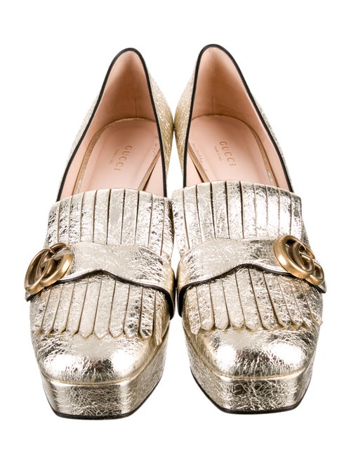 Gucci Double G Logo Leather Pumps