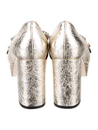 Gucci Double G Logo Leather Pumps