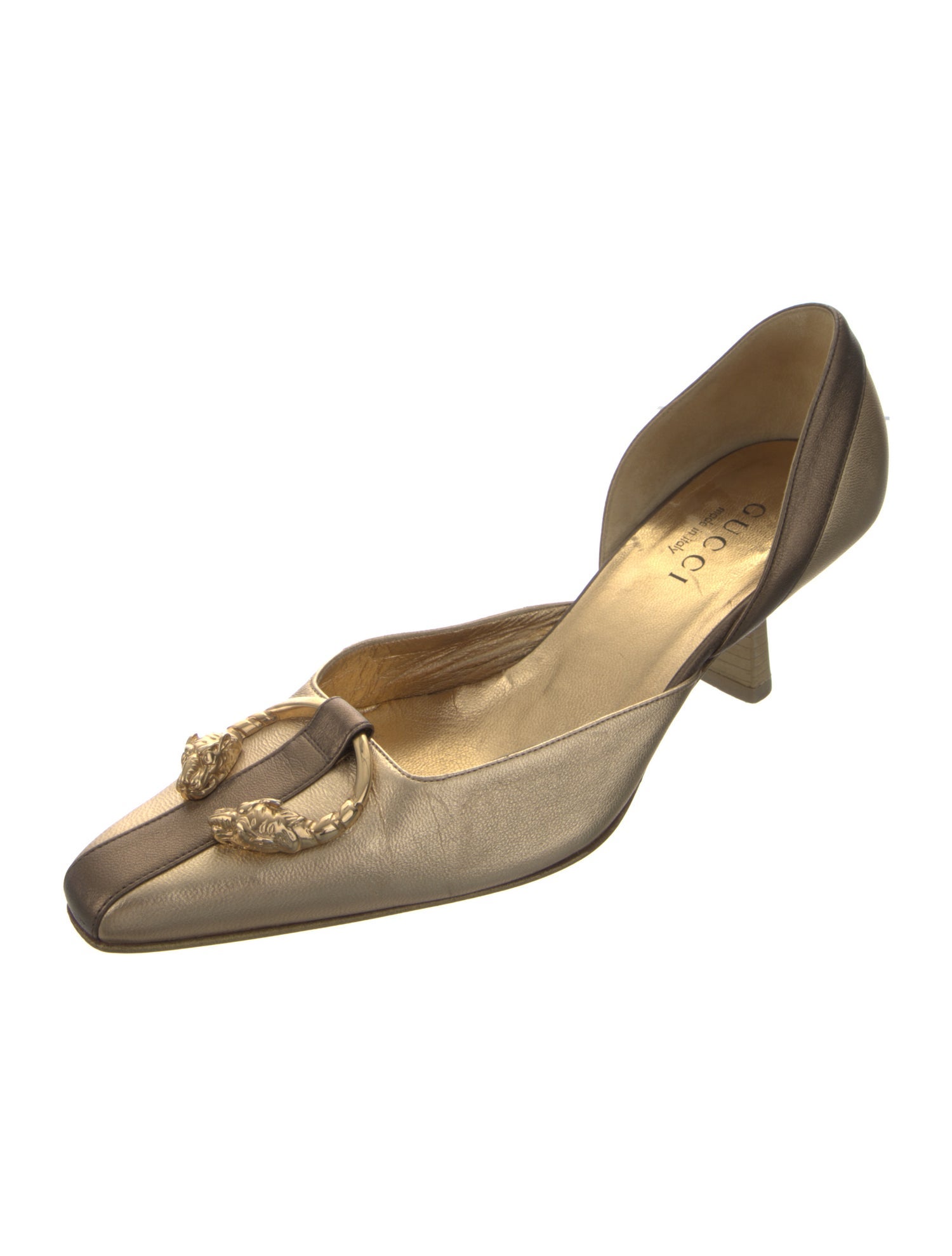 Gucci Dionysus Accent Suede D'Orsay Pumps