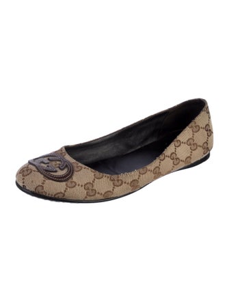Gucci GG Canvas Canvas Ballet Flats