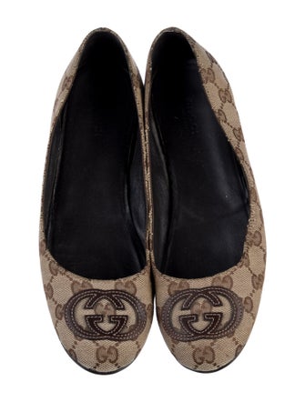 Gucci GG Canvas Canvas Ballet Flats