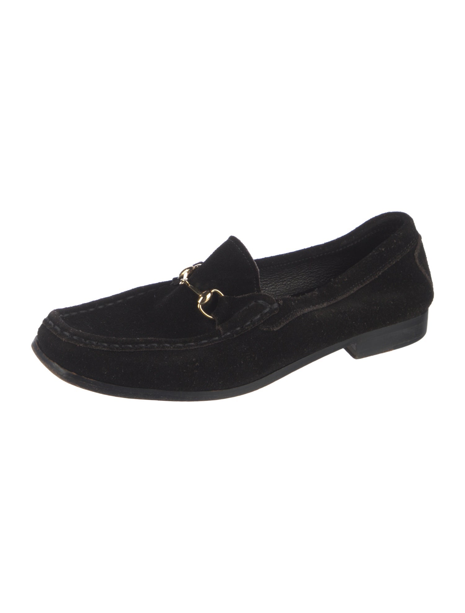 Gucci Horsebit Accent Suede Loafers