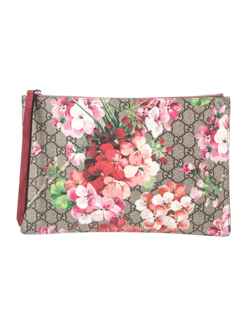 Gucci GG Supreme GG Supreme Blooms Print Coated Canvas Clutch
