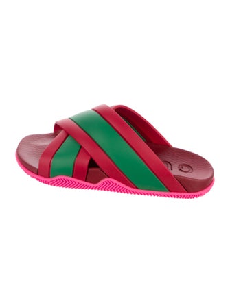 Gucci Web Accent Rubber Slides