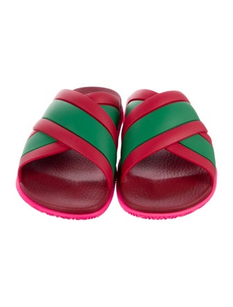 Gucci Web Accent Rubber Slides