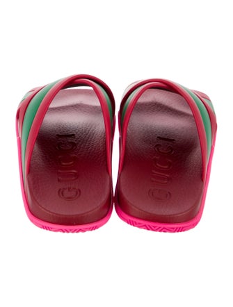 Gucci Web Accent Rubber Slides
