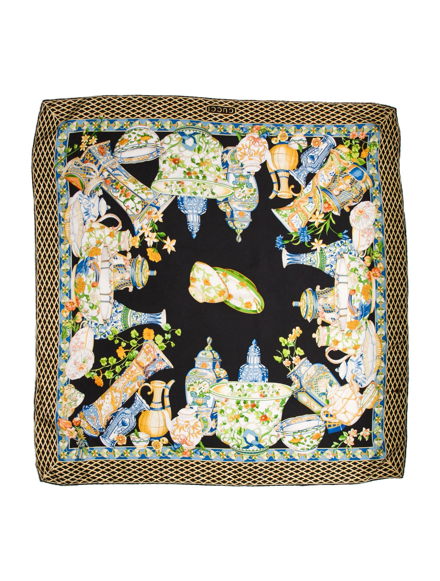 Gucci Silk Floral Print Scarf