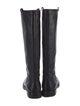 Gucci Web Accent Leather Riding Boots