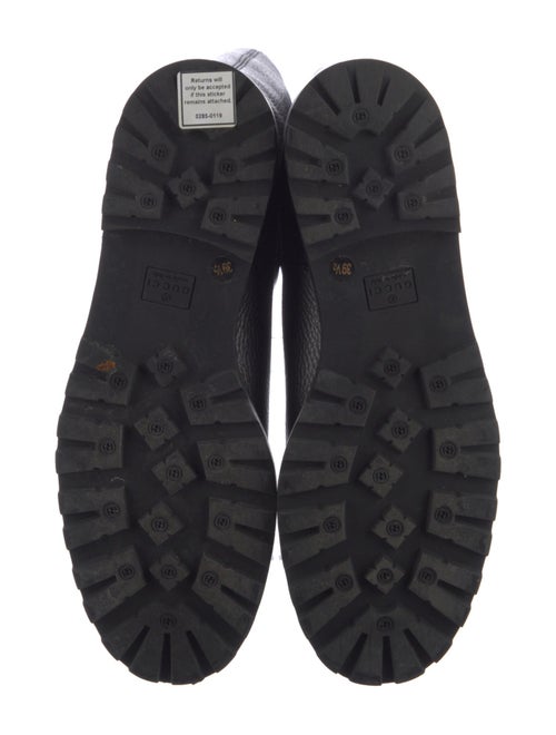 Gucci Web Accent Leather Riding Boots