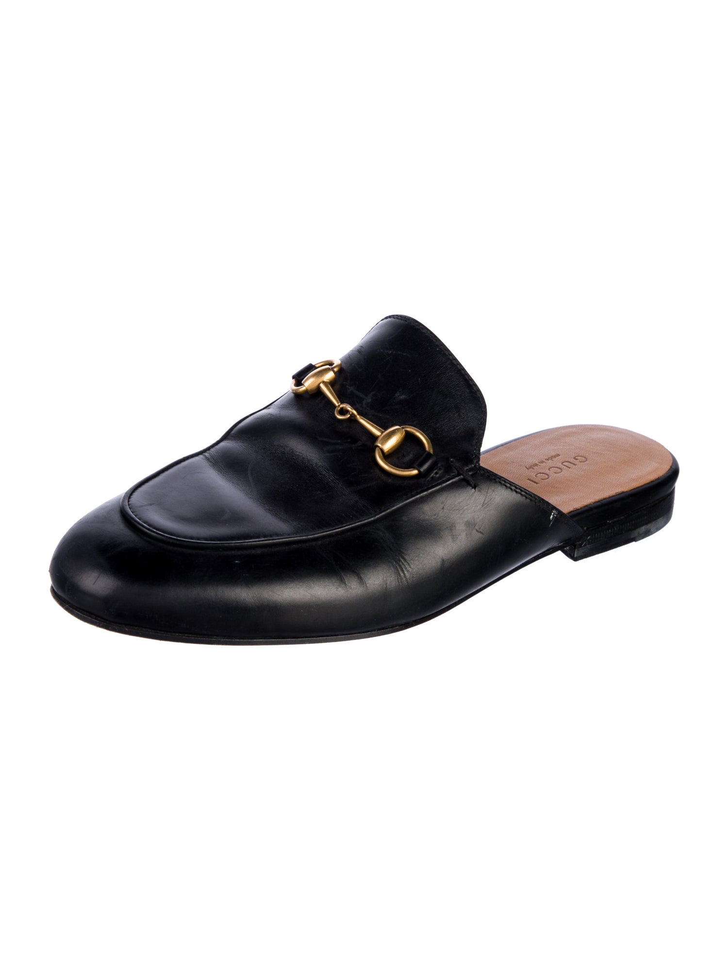 Gucci Horsebit Accent Leather Mules