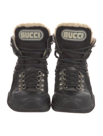 Gucci Leather Combat Boots