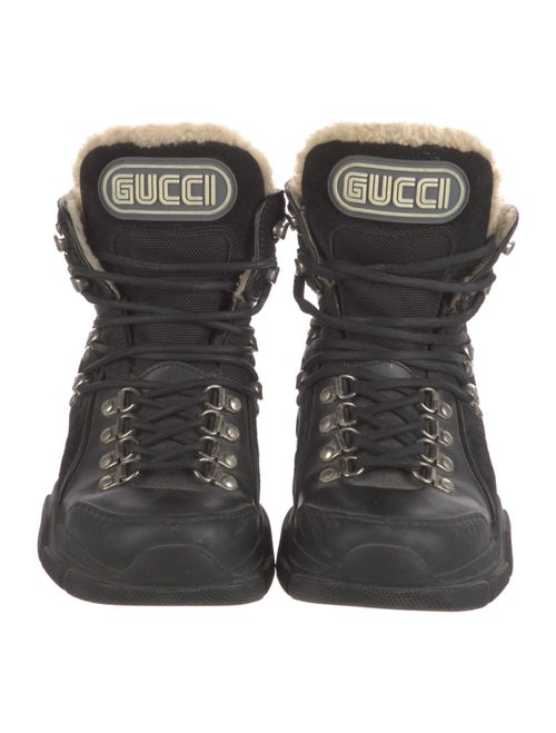 Gucci Leather Combat Boots