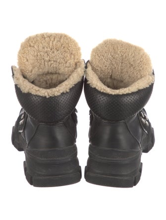 Gucci Leather Combat Boots