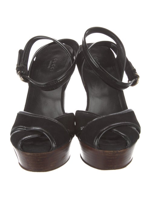 Gucci Interlocking G Logo Suede Sandals