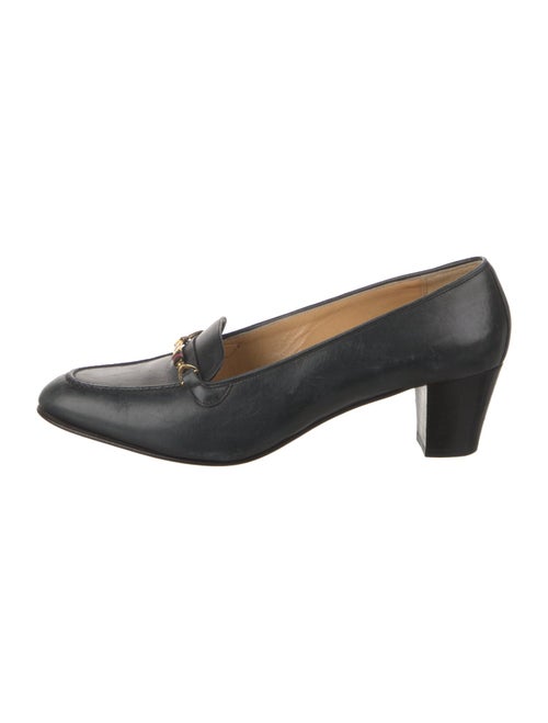 Gucci Sylvie Web Accent Leather Pumps