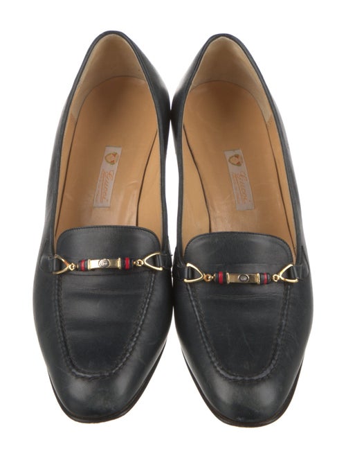 Gucci Sylvie Web Accent Leather Pumps