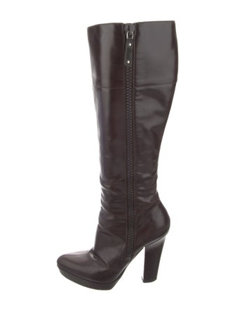 Gucci Leather Lace-Up Boots