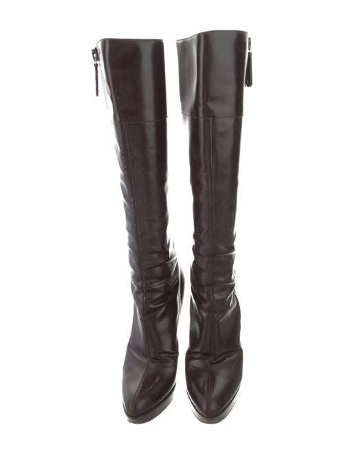 Gucci Leather Lace-Up Boots