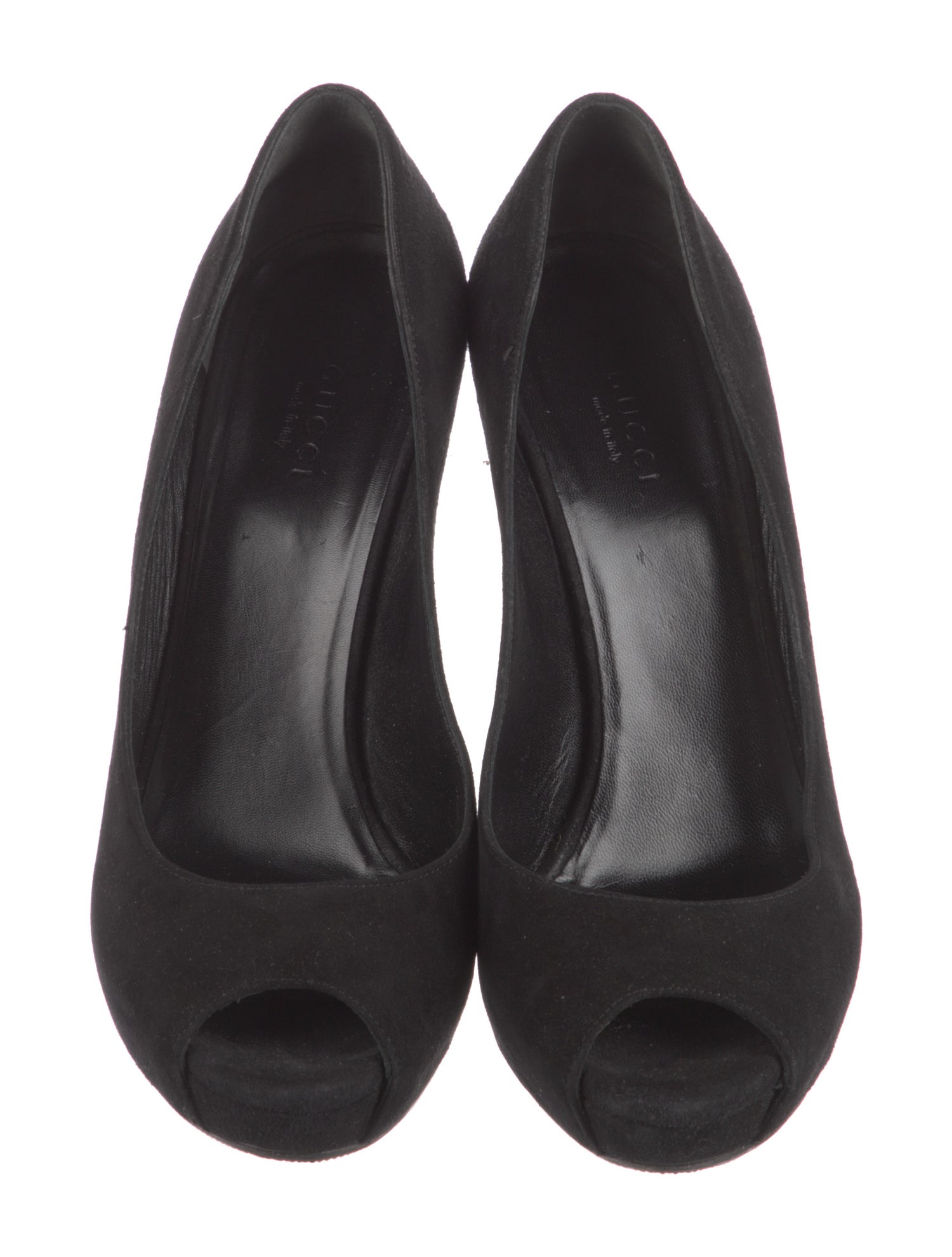 Gucci Bamboo Accent Suede Pumps