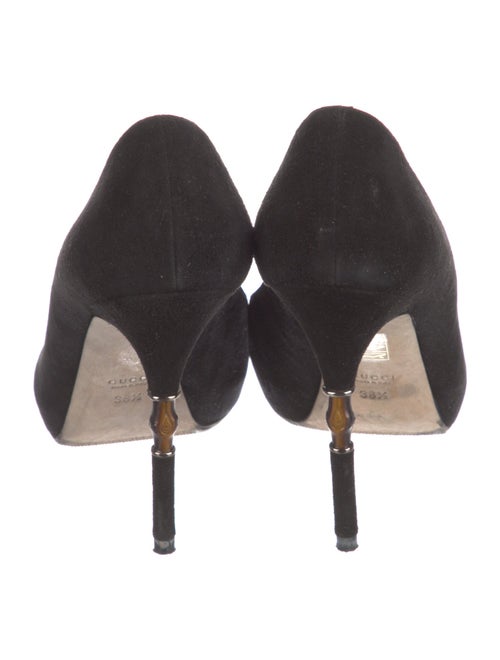 Gucci Bamboo Accent Suede Pumps
