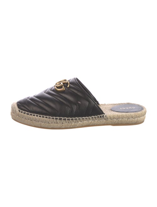 Gucci Double G Logo Leather Mules