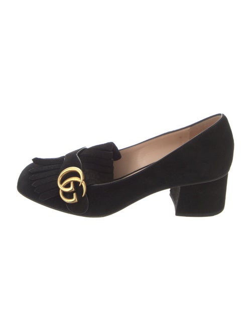 Gucci Double G Logo Suede Pumps