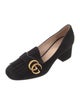 Gucci Double G Logo Suede Pumps