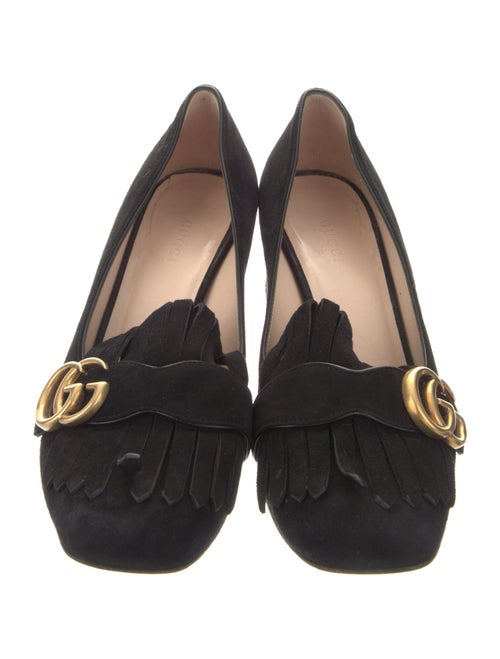 Gucci Double G Logo Suede Pumps