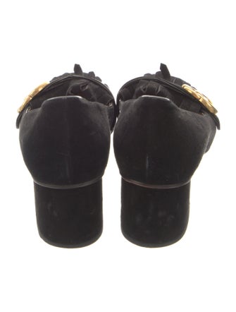 Gucci Double G Logo Suede Pumps